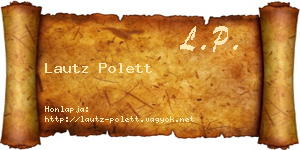 Lautz Polett névjegykártya
